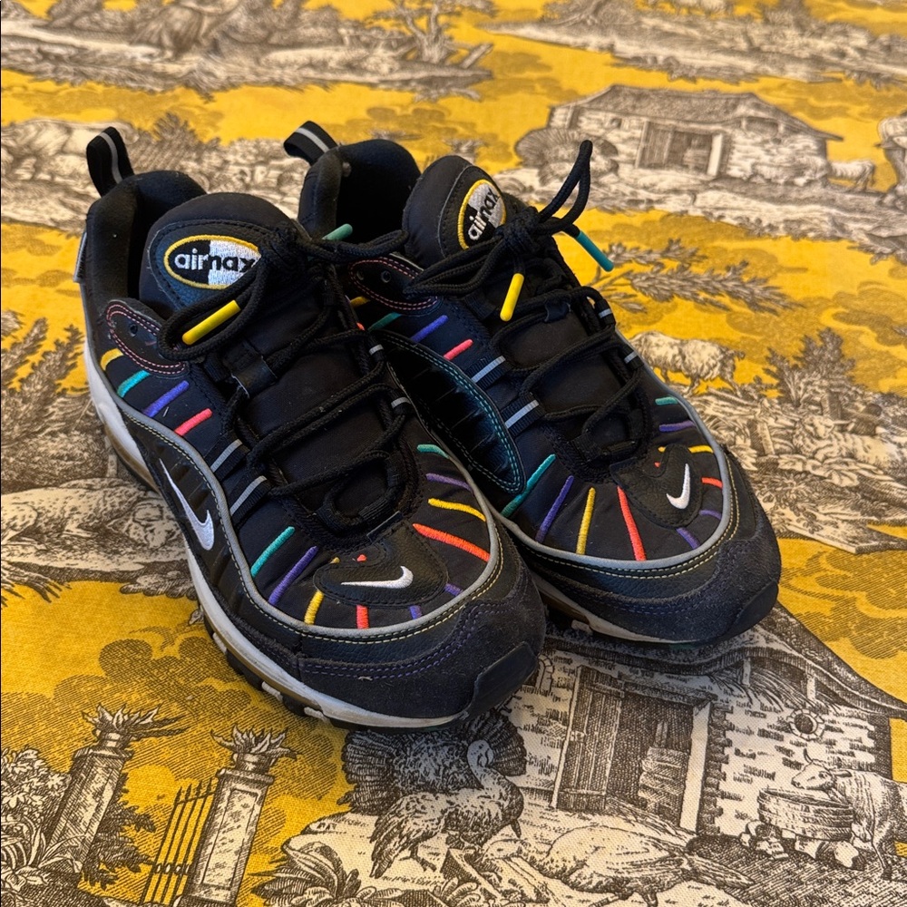 Nike Air Max 98 Martin Black with Colorful Stripes